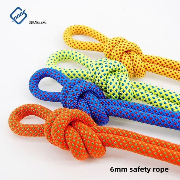 Guangsheng 6mm Orange Green Yellow Red Climbing Tent Knotting Rope