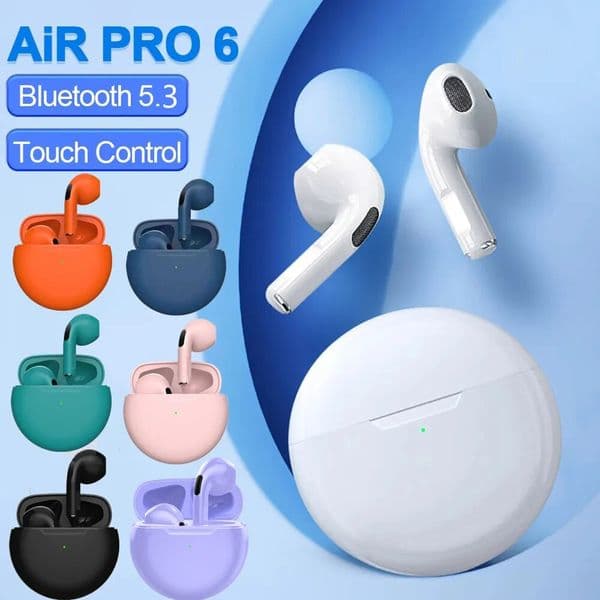 premium xiaomi airo pro 6 series compact wiredless earbud set w builtin mics quick charge holder compatible with iphones ipads