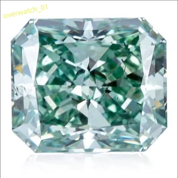 IGI 1.5CT RADIANT Loose Cushion CVD Fancy Intense Green Lab Grown Diamond
