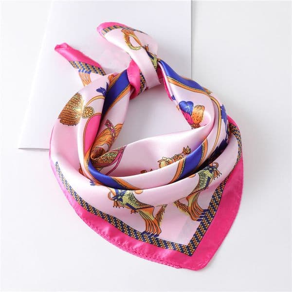 38style 60x60 Fashion Deigner Print Floral Silk Scarf Headband for Women Fahion Long Handle Bag Scarve Pari Shoulder Tote Lage Ribbon Head