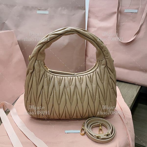 Nappa Leather Hobo Bag Designer Handbag Medium Size 25CM Woman's Shoulder Bag With Box M2503053