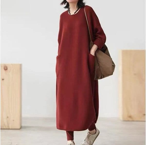 (1290) New Spring and Autumn Fluffy Soft Long-sleeved Lace Ladies Dress