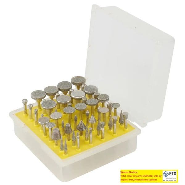 50pcs Emery Grinding Head Alloy Sand Grinde Bit Tools Jade Carving Polishing Bits Engraving Machine Accessory Needle Grinding Abrasive Tool LL