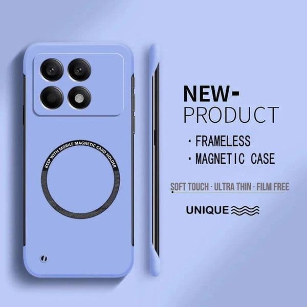NEW Ultra Thin Hard PC Magnetic Frameless Phone Case for Xiaomi POCO X7 X F M 6 5 Pro 4G 5G Matte Pure Color Solid Cover