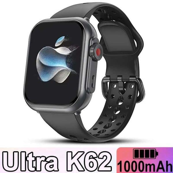 Ultra K62 Men Women 1000mAh AMOLED 100+Sport Heart Rate HD Bluetooth Call GPS Track Waterproof Smart Watch For iOS Android