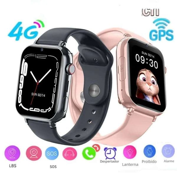 4G For SIM Card Kid Smartwatch SOS GPS Location Video Phone Call Children Boy Student Girl Smart Watch