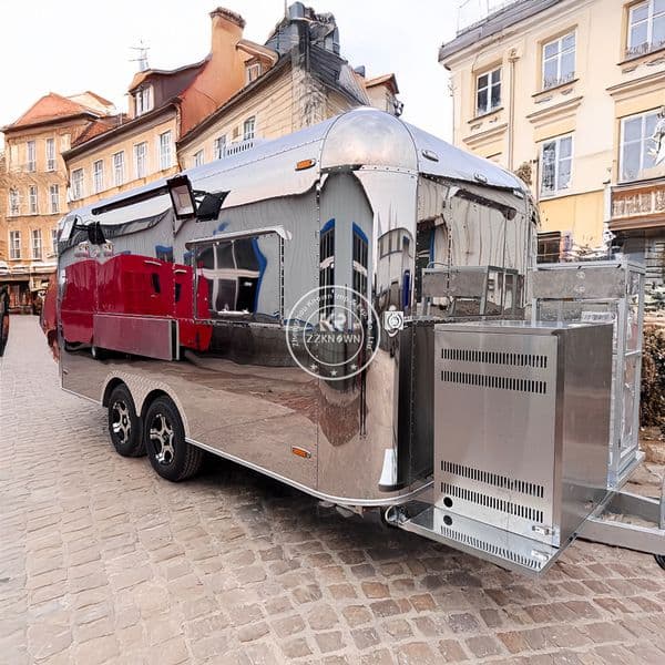 Mobile Hot Dog BBQ Fast Food Trailer Fully Equipped Pancake Food Cart Restaurant Concession Trailer Food Truck