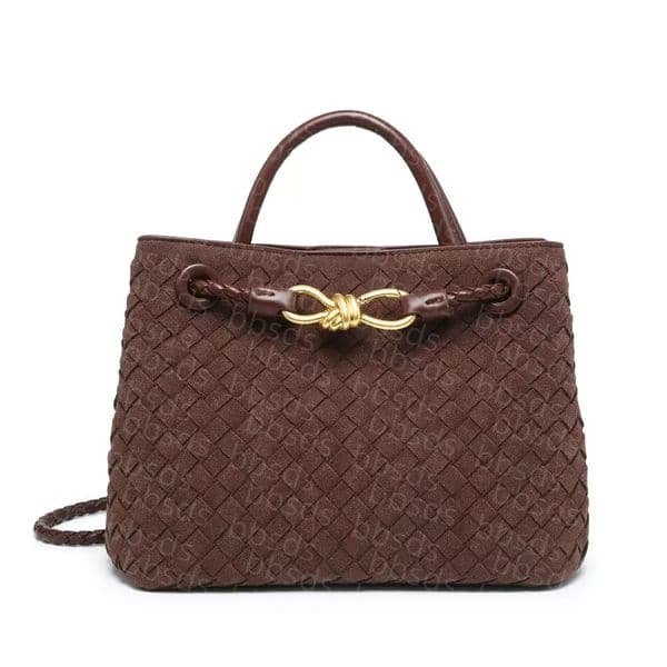 Suede Leather Shoulder Winter New Women S Woven Tote Designer Handmade Bag Women Designer-style Shoulder Bag