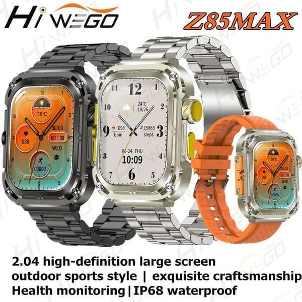 Z85 Max Smart Watch Men Bluetooth Call Lingdong Island Heart Rate Health Monitoring Outdoor Sport NFC Fiess Tracker Smartwatch