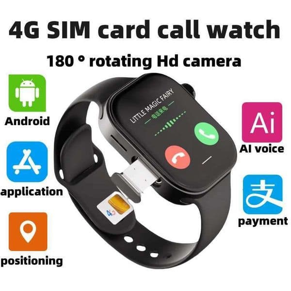 4G 5G VP99 Android smartwatch 2.29-inch widescreen LTE 180 ° rotating camera SIM card slot GPS WIFI Play Store