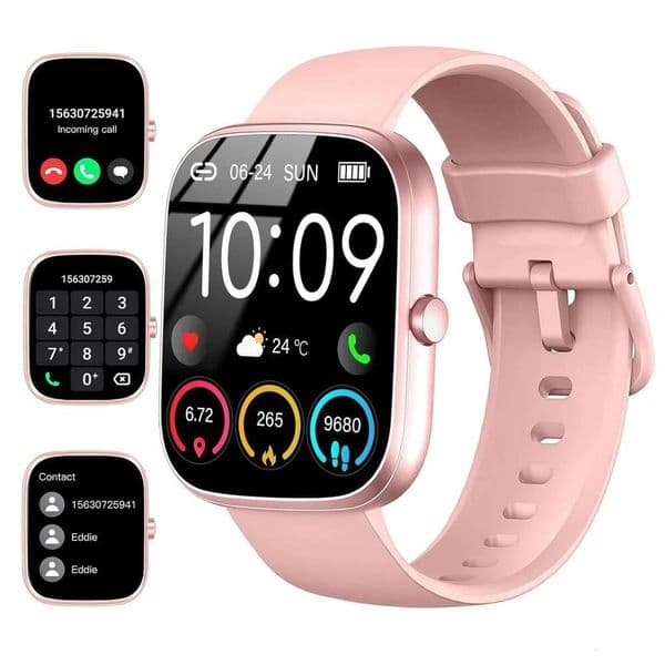 Smart Watch, 1.91" Smartwatch (Answer/Make Call), IP68 Waterproof Fiess Tracker, 110+ Sport Modes, Heart Rate and Sleep Monit