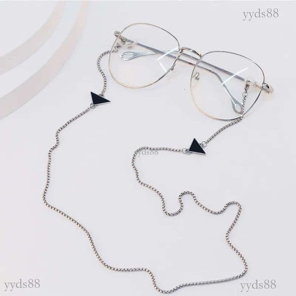 Fashion Modern Design Letter Sunglass Chain Women Triangle Letters Mask Earphone Chains Accessories High Quality