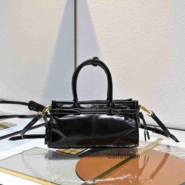 Top quality bonnie soft lux bag designer bag shoulder bag tote handbag classic enameled metal triangle 10a genuine leather luxury womens bag black brown 87B2