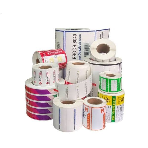Custom Label Logo Color Thermal Printing Coated Receipt Paper Roll Adhesive Customization