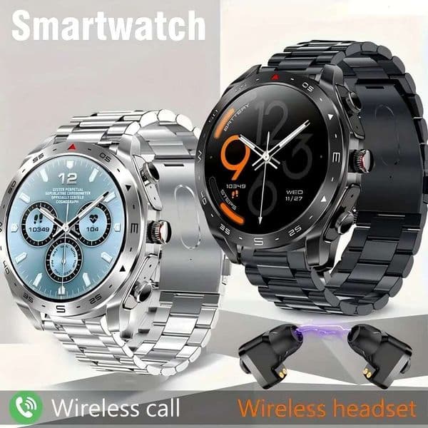 2024 New Smart Watch TWS 2-in-1 Earphones HIFI 9D Sound Quality Bluetooth Call For Men and Women Sports Smartwatches