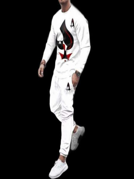 Spring Autumn Men039s Set Casual Sportswear Fashion Male Running Suit Men Longsleeved TshirtSports Trousers 2Piece Plus Siz6427906