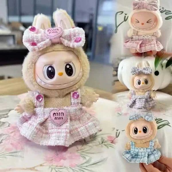 17cm Mini Plush DollS Clothes Outfit Accessories For Korea Kpop Exo Labubu Idol suit Clothing Gift X2505261