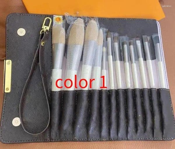 Party Supplies Designer Makeup Brush Letter Logo Printing Black Powder Tool With Storage Bag Gift Box 12545