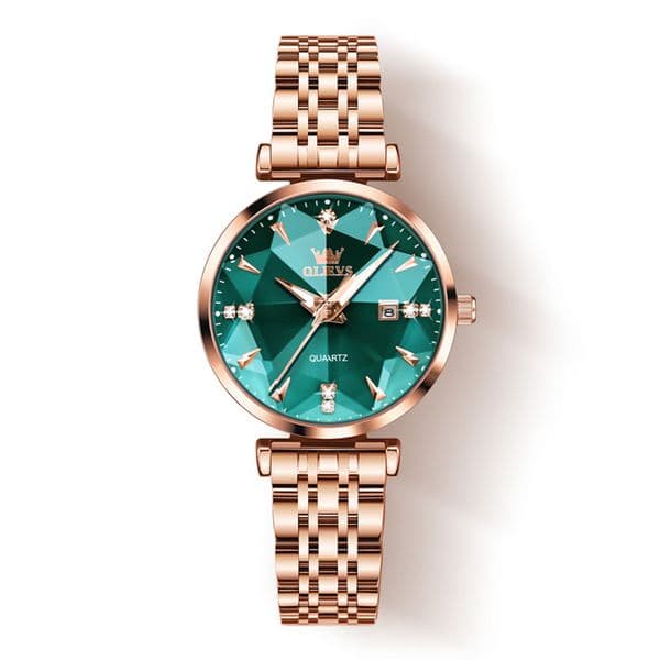 OLEVS Fashion diamond mirror quartz watch Wristwatch Waterproof Luminous Fashionable and versatile, niche ladies' watch