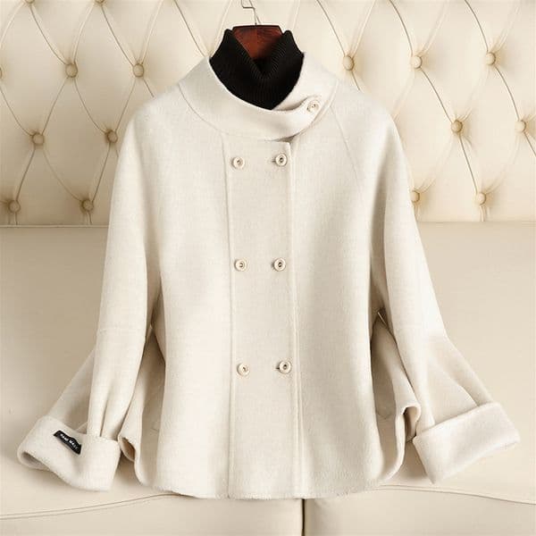 D5239 Double-faced cashmere coat for women 2024 autumn new high-end temperament alpaca wool