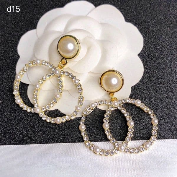 Fashion Designer Earring Luxury Women Pearl Earrings Gold Plated Women Girls Wedding Party Jewelry Accessories
