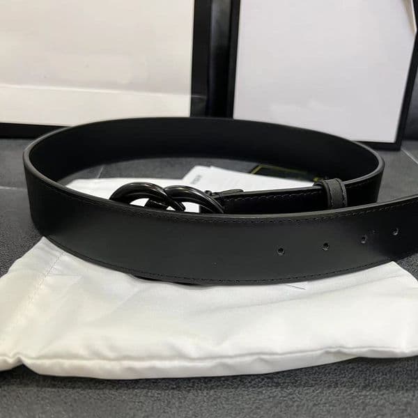 Fashion Luxury Designer Women's G Belt Classic Canvas Texture Genuine Leather Belt Men's Smooth Buckle Belt With Belt box