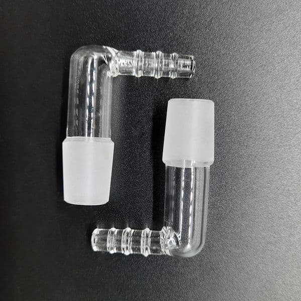 L Shape Glass Adapter Vapor Whip Smoking Accessories 14mm 18mm Male Female Clear 90Degree Right Angle