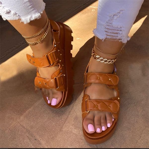 free shipping designer sandals 2025 Summer New platform Gladiator sliders Outdoor Recreation slippers for woman white