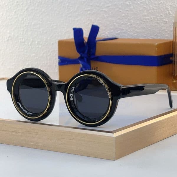 25ss Spring Men New Super Vision Round Sunglasses Designer Z2598 Round Gold Border Gold Logo Fashion Classic Style Sunglasses Z2736