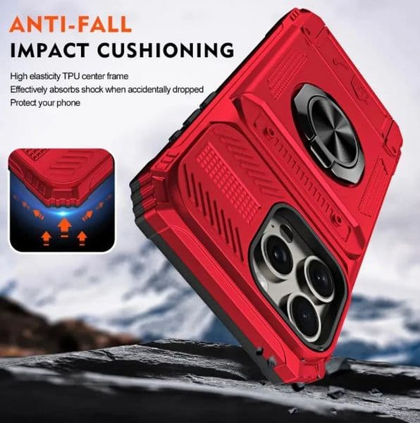 2024 New style Geili Shockproof Hybrid Rugged Kickstand Holder Stand Mobile Phone Case For iPhone 15 pro max 14 13 series Protective Drop Cover