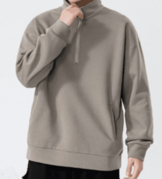 107 Turtleneck Sweatshirt for Men Autumn and Winter Thickened Loose Trendy Solid