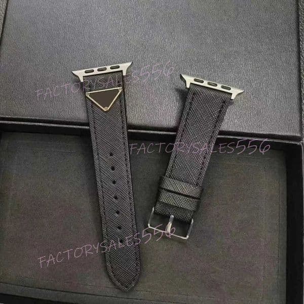 Designer Smart Straps Watchbands Strap 42 38 40 41 44 45 49 mm iwatch 8 7 6 5 4 3 2 Bands For Man Woman Black luxury brand Leather Letter Print Straps