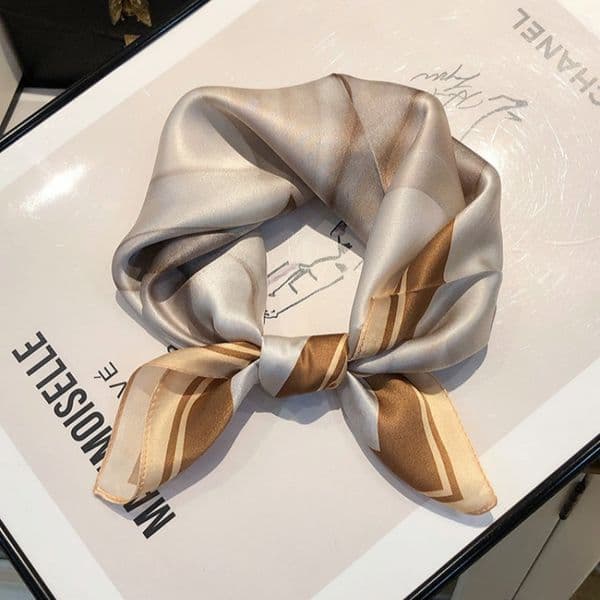 Versatile silk scarf and small scarf --892756