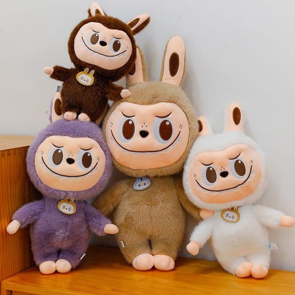 Wholesale cute rabbit labubu plush toys birthday gift claw machine game prizes