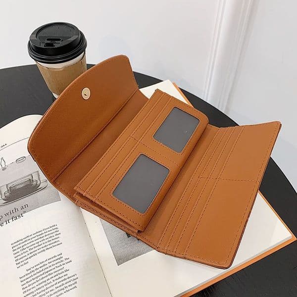 Long for Women 2025 New Tidal Oil Wax Skin High end Folding Wallet with Large Capacity and Multi function Handheld Bag ddmynov