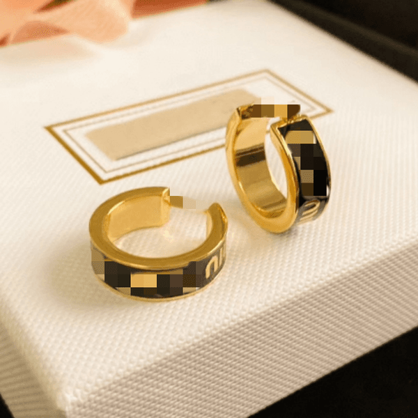 Stud Luxury 18k gold circle hollow letters designer earrings for women vintage round aretes oorbellen brincos Chinese earring earings ear rings jewelry gift