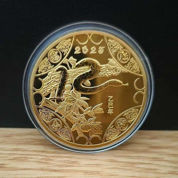 2025 New Year Of The Snake Commemorative Coins Chinese Zodiac Medals 3D Coins Collectibles New Year Coins W250207