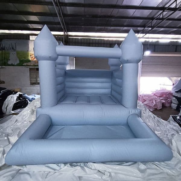 Wholesale white and pink Kids ballpit small inflatable bounce house baby jumping bouncy castle toddler jumper bouncer with ball pit include blower free ship 262002