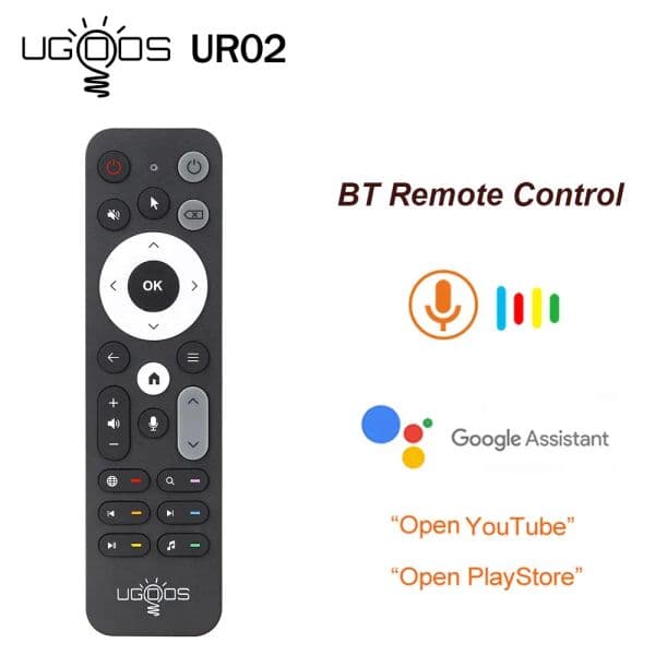 Original UGOOS UR02 BT Voice Remote Control Replacement for Ugoos TOX1 TOX3 TOX4 AM8 PRO AM6B PLUS X4 X4Q Cube Pro Extra TV Box