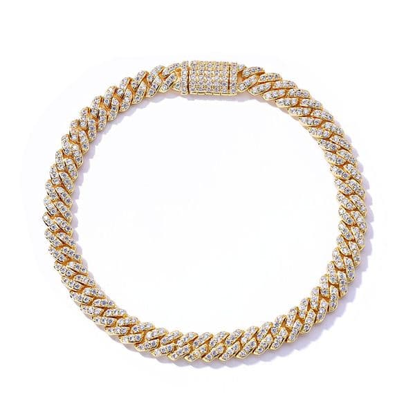 bracelet designer bracelet mens bracelet Luxury 6mm Cubic Zirconia Men's Bracelet Fashionable Single Row Hip Hop Jewelry bracelets bracelet men braclet