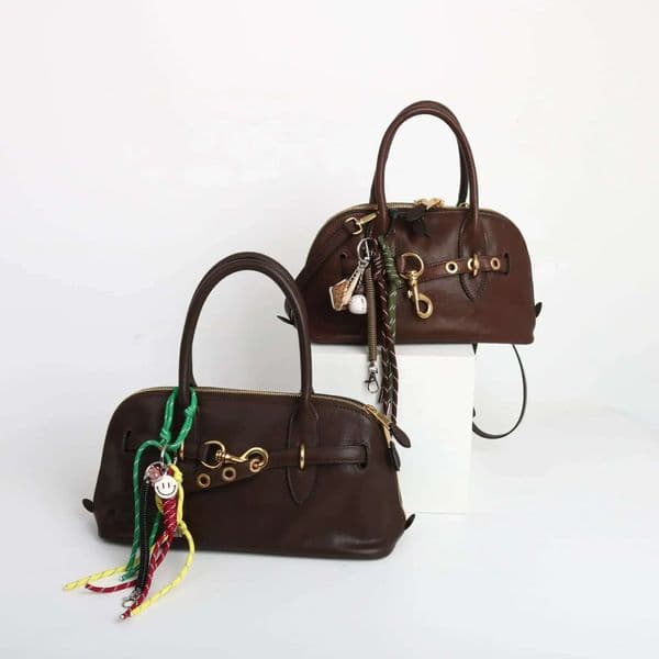 Cross Body First Layer Tanned Sheepskin Shell for Women High Quality Retro Versatile Handbags Single Shoulder Bag Boston Bags 2 Sizes