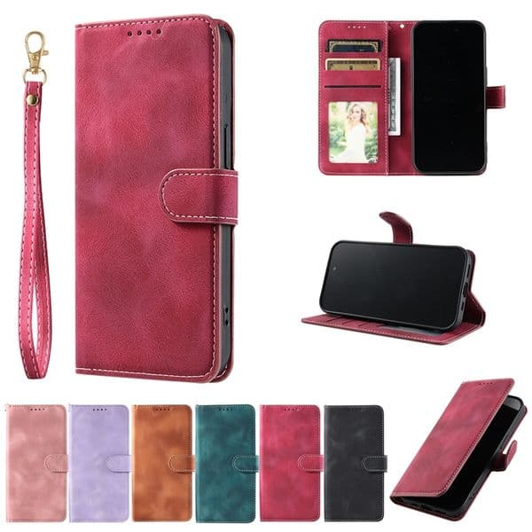 Leather Wallet Cases For Xiaomi 15 14T 5G Redmi 14C 13 4G K70 K70E Google Pixel 9 Pro XL 8 7A Business Retro ID Card Slot Holder Flip Cover PU Oil Plain Book