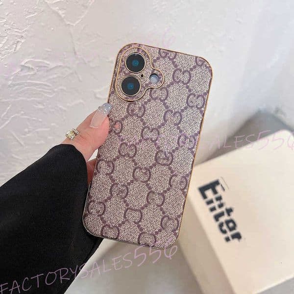 Designer Luxury Phone Cases for iPhone 16 Pro max 15 14 13 12 11 Pro max 16PLus 15PLus 17 brand electroplating high-end protective cover