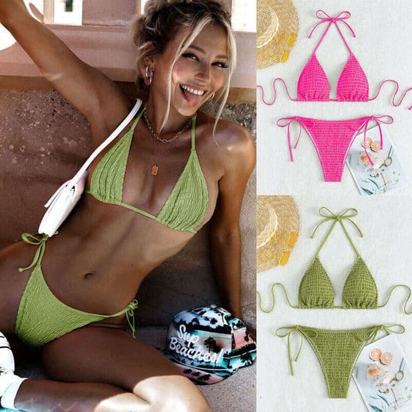 Trendy Printed Neck Strap, Sexy Bikini Tie, Hot Spring Split Swimsuit Gt Cut Swimsuit Women Swimsuit Sexy One Piece Swimsuit New Arrival New Product