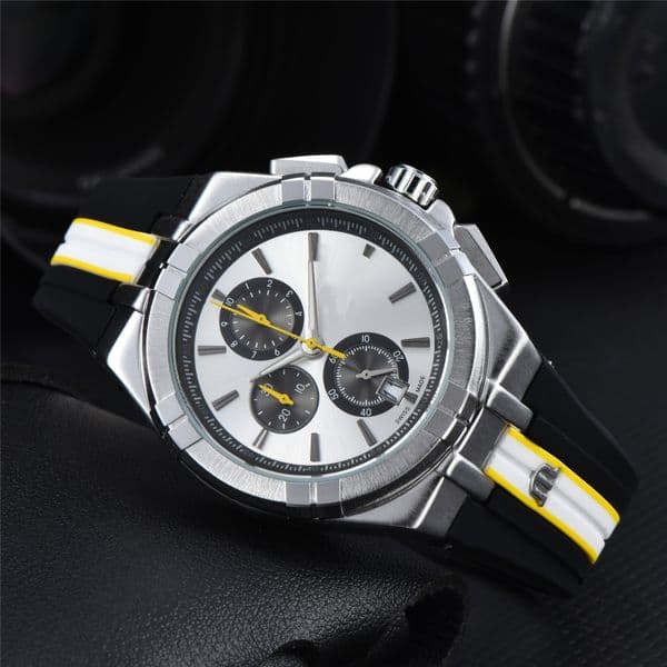 Explosive fashion men's Korean version of light luxury business six-pin multi-functional calendar leisure three-eye timing quartz watch