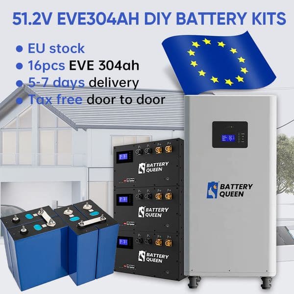 Poland 15.5KWH Lifepo4 EVE304 GradeA+ 3.0 Seplos BMS Battery Kits Without Active Balancer Battery Pack Home Solar Tax Free