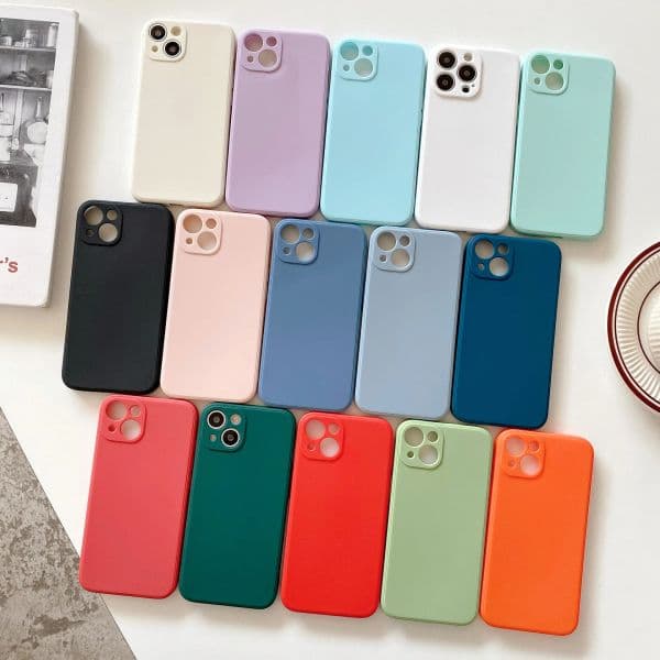 Soft TPU Phone Cases for iphone 16 15 14 13 pro 12pro Max 11 XR Mobile Case back Cover Compatible with Samsung S25 S24 S23 S22 S21 TPU Straight Edge Phone Case Samsung A36