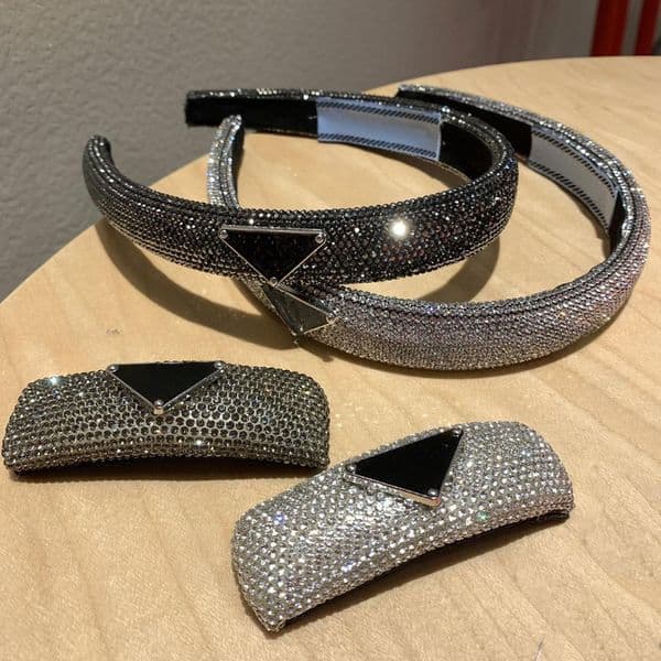 Luxury Triangle Designer Headbands Women Brand Letter Hairband Hairclip Hair Clips Fashion Womens Sport Hair Hoop Vintage accessories Narrow Head Wrap