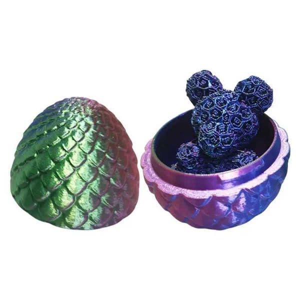 Egg 3D printed rose bear Dragon Easter Eggs desktop Fidget toy home table decoration car dashboard bed cabinet Z250220