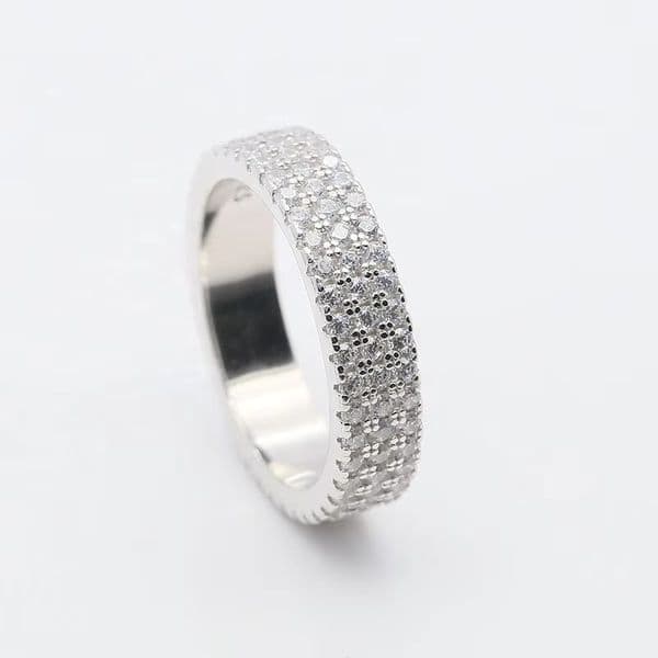 GRA Certified 1-5CT Moissanite VVS1 Lab Dia Ring for Women Engagement